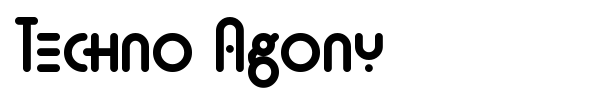 Techno Agony font preview